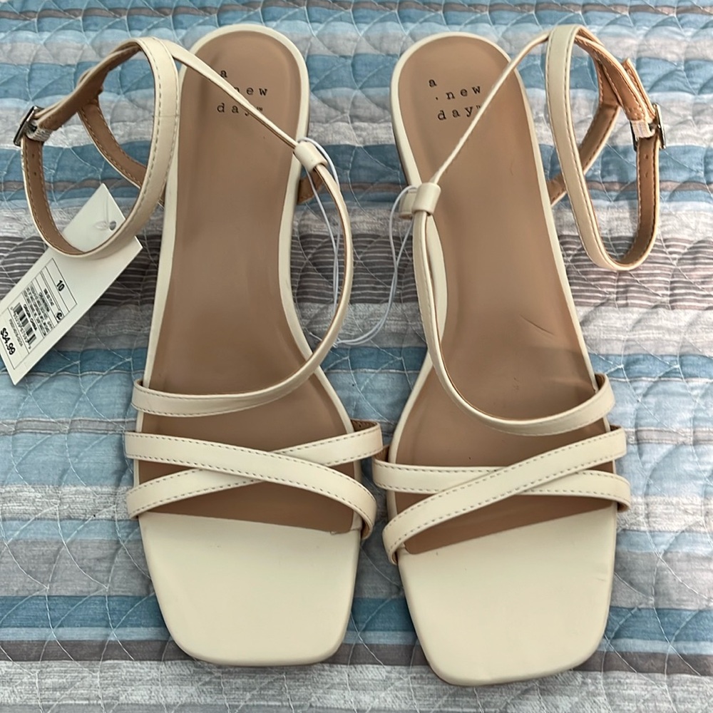 A New Day Ankle Strap Heels.